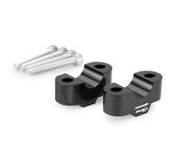 Puig 21809N Rehausses de guidon Noires pour surélever le guidon de votre moto ; améliore l’ergonomie de conduite avec design Hi-Tech et usinage en aluminium anodisé haute résistance et précision