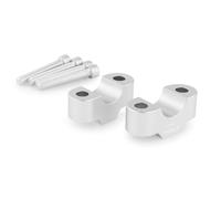 Puig 21809P Rehausses de guidon Argent pour surélever le guidon de votre moto ; améliore l’ergonomie de conduite avec design Hi-Tech et usinage en aluminium anodisé haute résistance et précision