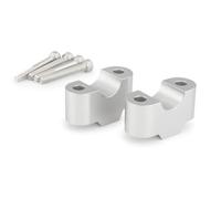 Puig 21810P Rehausses de guidon ; accessoire pour surélever le guidon ; améliore la position de conduite ; design Hi-Tech Parts en aluminium anodisé, Argent