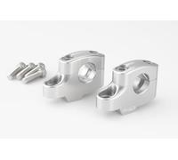 Puig 21811P Rehausses Pullback ; améliore l’ergonomie de conduite ; design élégant et fonctionnel ; fabriquées en aluminium usiné anodisé, Argent