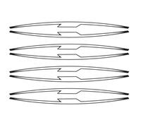 Puig 21833B Bandes adhésives en arc en PVC haute résistance avec design large et finition durable pour la personnalisation des jantes, Blanc