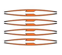 Puig 21833T Adhésifs en Arc de Cercle Performance Orange