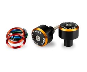 Puig 21930N Embouts de guidon Balance en aluminium usiné CNC avec système d’anneaux interchangeables pour réduction des vibrations et personnalisation, Noir