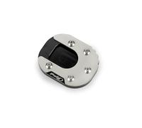 Puig 21952N Extension de béquille latérale avec base élargie en acier inoxydable et aluminium usiné pour une meilleure stabilité sur surfaces irrégulières, Noir