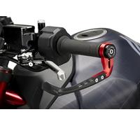 Puig 21994R Protecteur de Levier d’Embrayage RAW avec Contrepoids - Design Robuste et Adaptabilité Universelle, Rouge