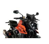 Puig 21995F Naked New Generation Sport sportive et aérodynamique en acrylique de 3 mm avec design surélevé qui améliore la protection et maintient une large visibilité, Fumé Foncé