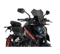 Puig 21998F Cupolino New Generation Touring - Protezione Aerodinamica e Design Sportivo per KTM 125 DUKE e KTM 390 DUKE 2024-2025, Fumé foncé
