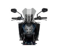 Puig 21998H Cupolino New Generation Touring - Protezione Aerodinamica e Design Sportivo per KTM 125 DUKE e KTM 390 DUKE 2024-2025, Fumé claire