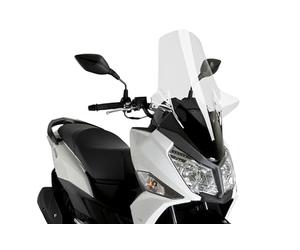 Puig 22000W Bulle V-Tech Line Touring en acrylique de 4 mm avec design aérodynamique anguleux pour une protection maximale et une réduction des turbulences, Transparent