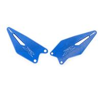 Puig 22008A Plaques de talon en aluminium usiné CNC anodisé pour protection du pilote et amélioration esthétique, Bleu