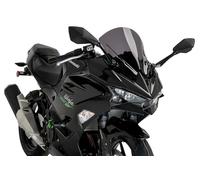 Puig 22015F Bulle Z-Racing aérodynamique et sportive en acrylique de 3 mm avec double hauteur et canaux latéraux améliorant protection et stabilité, Fumé foncé