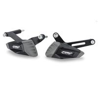 Puig 22031N protections moteur Pro 2.0 en polyamide avec zones élastomères et design aérodynamique pour protection avancée, Noir