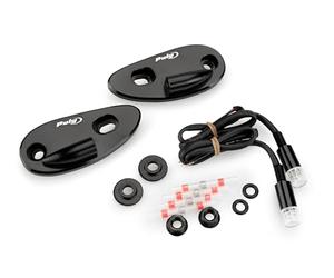 Puig 22043N Caches Rétroviseurs Avec Clignotant Tab homologué route, Noir