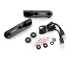 Puig 22044N Caches Rétroviseurs Avec Clignotant Tab homologué route, Noir
