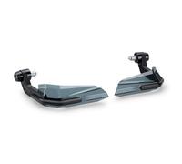 Puig 22056N Protège-mains Avant, jeu de protège-mains avec vis M6 et déflecteur fumé, design aérodynamique et protection pour moto, idéal pour les trajets et conditions difficiles, Noir