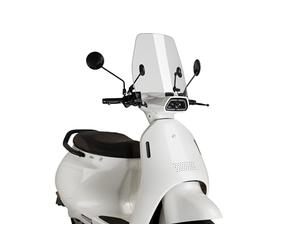 Puig 22090W Urban Saute-Vent pour Scooter de Plus Grande Hauteur avec Protection aérodynamique optimisée pour Usage Urbain, Transparent