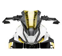 Puig 22112N Rétroviseur Diablo pour extrémité de guidon avec design pliable type aileron, miroir convexe antireflet, aluminium usiné et style sportif, Noir