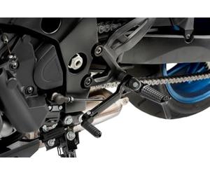 Puig 22121N Leviers Frein-Embrayage usinés en aluminium anodisé avec embout réglable et design ergonomique pour un meilleur contrôle, Noir