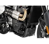 Puig 22185N Protecteurs moteur Vintage 2.0 en polyamide avec design cylindrique et protection intégrale du châssis et du moteur, Noir