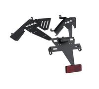 Puig 22193N Support de plaque d’immatriculation ; design sportif surélevé ; structure légère en acier et polyamide ; installation facile avec pièces résistantes, Noir