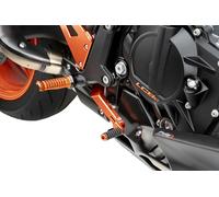 Puig 22207T Levier de vitesse avec embout réglable et base antidérapante aluminium usiné anodisé contrôle précis et haute résistance orange