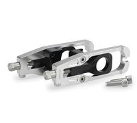 Puig 22232P Tendeur de chaîne en aluminium usiné avec système de réglage précis et finition anodisée sportive, Argent