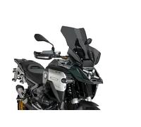 Puig 22268F Bulle Touring Plus extra haute et aérodynamique en acrylique haute résistance avec profil arrondi maximisant la protection et le confort sur route, Fumé Foncé