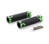 Puig Poignées Revving, noir 22 mm, vert, Paire