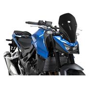 Puig 22285N Bulle R-Racer sportive aérodynamique haute performance fabriquée en PMMA de 3 mm avec design racing optimisé pour améliorer protection et stabilité, Noir