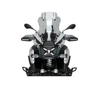 Puig 22288H Bulle Touring avec Visière avec design aérodynamique, visière réglable, contour arrondi, installation facile et fabrication en acrylique résistant avec homologation TÜV, Fumé