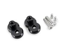 Puig 22341N Remplacement - Jeu de déport repose-pieds réglable Trail 20 mm en aluminium usiné CNC avec anodisation noire, réglage précis et extension de position, Noir.