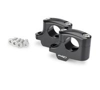 Puig 22360N Noir Pontets Pullback usinés en aluminium de haute qualité, conçus pour rehausser et rapprocher le guidon, améliorer l’ergonomie de conduite et offrir une finition technique élégante