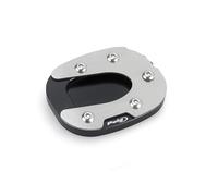 Puig 22361N Extension de béquille latérale avec suspension Standard en aluminium usiné et acier inoxydable base élargie 100% pour une stabilité accrue et un appui sûr à l’arrêt, Noir.