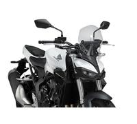 Puig 22382W New Generation Touring ; carénage aérodynamique pour naked ; fabriqué en PMMA haute résistance ; profil arrondi et homologation TÜV ; meilleure protection contre le vent, Transparent