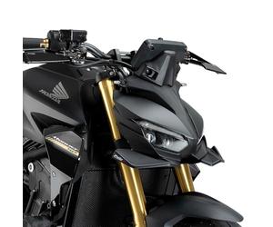 Puig 22383J Ailerons Frontaux Naked, conçus pour renforcer l’esthétique sportive et optimiser l’aérodynamique, améliorant la stabilité, le contrôle et le caractère de la moto, Noir mat