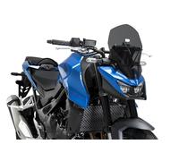 Puig 22424F New Generation Touring, écran sportif fabriqué en acrylique haute résistance aux chocs avec design aérodynamique testé en soufflerie, supports métalliques et homologation TÜV, Fumé Foncé