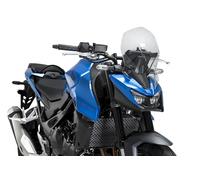 Puig 22424W New Generation Touring, écran sportif fabriqué en acrylique haute résistance aux chocs avec design aérodynamique testé en soufflerie, supports métalliques et homologation TÜV, Transparent