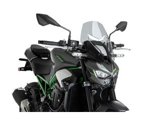 Puig 22440H Naked New Generation Touring touring et aérodynamique en acrylique de 3 mm avec prise d’air centrale qui améliore la protection et réduit les turbulences, Fumé