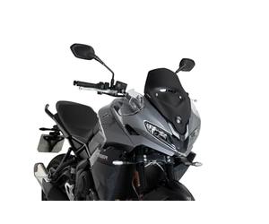 Puig 22522J Bulle Sport compacte et aérodynamique en acrylique haute résistance aux chocs, avec profil arrondi et design sportif qui améliore la protection et la visibilité, Noir Mat