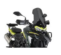 Puig 22585F Bulle Touring haut et aérodynamique en acrylique CN de 4 mm avec profil arrondi, zone supérieure plate et déflecteurs améliorant la protection, Fumé Foncé