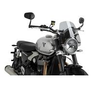 Puig 22618H New Generation Sport en méthacrylate 3 mm aérodynamique profil arrondi 40 mm au-dessus du compteur haute résistance UV testé en soufflerie, Fumé.