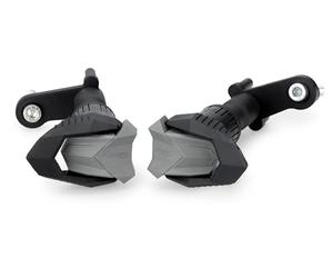Puig 22621N Protections moteur R19 en nylon avec caoutchouc protecteur, protection complète du châssis, du moteur et des genoux, montage spécifique et esthétique sportive, Noir