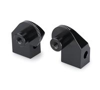 Puig 22639N Support repose-pieds pilote en aluminium usiné CNC avec anodisation noire, réglage millimétrique précis, design sportif et montage direct système d’origine, Noir.