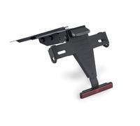 Puig 22672N Support de plaque d'immatriculation pour moto avec design sportif, structure résistante avec système de blocage d'inclinaison et composants homologués inclus, finition durable, Noir