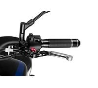 PUIG 24PNR Levier d’embrayage 3.0. Noir extensible argenté pliable avec sélecteur Rouge