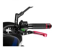 PUIG 24RNV Levier d’embrayage 3.0. Noir extensible rouge pliant avec sélecteur Vert