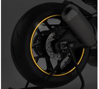 Puig 2568O Bandes; Autocollants pour jantes sans applicateur; finition réfléchissante résistante; 7 mm de largeur et 6 mètres de longueur; style sportif et protection durable, Or