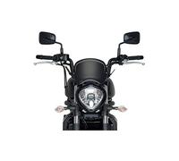 Puig 3590J plaque frontale en ABS avec design rétro et fonction porte-numéro pour protection et esthétique sportive, Noir Mat