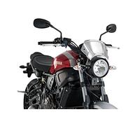 Puig 3593P Plaque frontale ALU légère avec fonction saute-vent et support numéro pour style sportif et protection, Argent