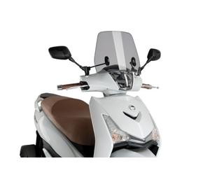 Puig 3685H Carenabrises Trafic et Urban bulle aérodynamique urbaine en polycarbonate de 3 mm avec profil arrondi et protection contre le vent pour la conduite quotidienne, Fumé